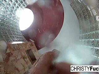 Steamy Shower Play With Christy and Dahlia. Behind-the-Scenes Lesbian Fun!