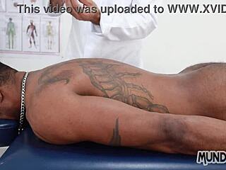 the masseur gives a relaxing massage to the client.