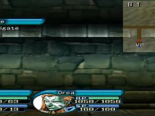 playing a wild hentai game on ps2 with big tits action.