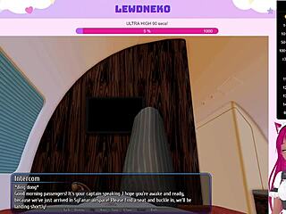 Vtuber LewdNeko játszik a forró harem játékkal.