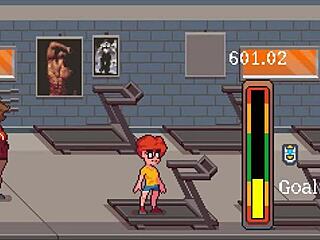 i love how this msucular girl in gym buddies hentai sucks my cock after training, her boobs bouncing so cute.