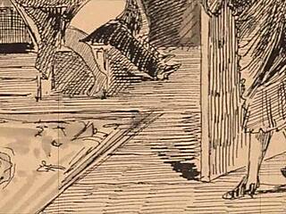 old-school erotic drawings bring vintage vibes to life