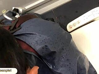 Unexpected blowjob encounter in a gritty construction site toilet