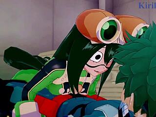 tsuyu asui and mt lady fuck izuku midoriya in hentai creampie