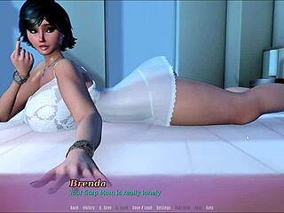 hey, why’s my stepmom teasing me with that bottle like it’s a cock in this hentai game?