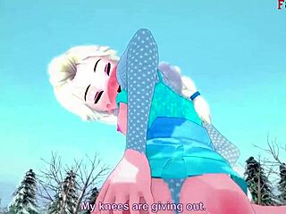 Elsa bliver knaldet hårdt i Frozen fantasy 3D tegnefilm