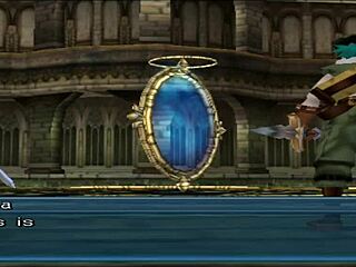 playing a wild hentai game on ps2 with big tits action.