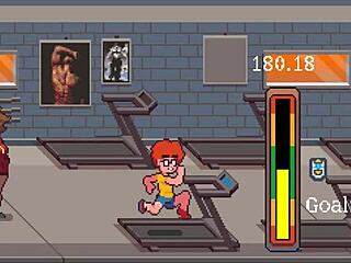 i love how this msucular girl in gym buddies hentai sucks my cock after training, her boobs bouncing so cute.