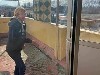 hot wife sucks neighbor's cock in laundry room