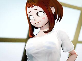 Hey, Ochaco Uraraka, joining the hero gangbang drive?