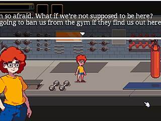 i love how this msucular girl in gym buddies hentai sucks my cock after training, her boobs bouncing so cute.