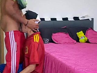 Intense gay sex in Adidas pants with passion