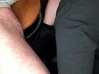 She sucks cock secretly and swallows