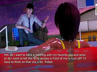 Exploring the academy in this game part 128, encountering various characters and events.