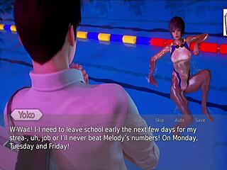 Exploring the academy in this game part 128, encountering various characters and events.