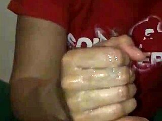 Big cock strokes out a huge load