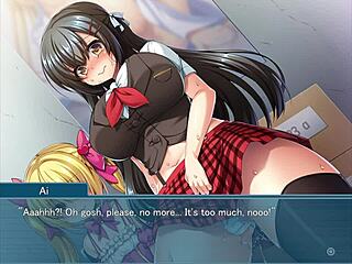 why is the queen of the otaku getting fingered and banged in this group hentai scene?