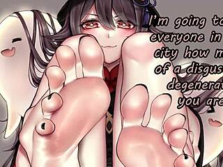 Yo, try this anime feet joi with Hu Tao femdom edging!