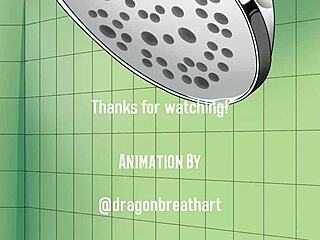 workout ruby gets creampied in the showers!