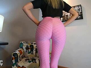 Hombre, salté el gimnasio para dar una mamada descuidada, terminando con semen en leggings - MysteriousKathy