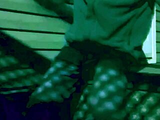 Skinny Old Woman Stretches in Leggings and Fishnets, Showing Ass and Legs in Homemade Video