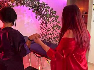 Massage room service turns into delicious Colombian teen fucking