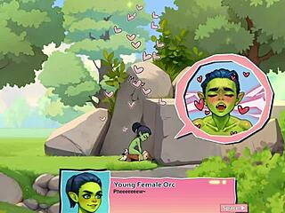 Horny Nature Young 18+ Female Orc Face-Sitting Lucky Boy