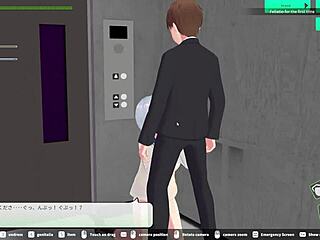 Insane! Loop Train H-Game Elevator Scene Gets So Wet!