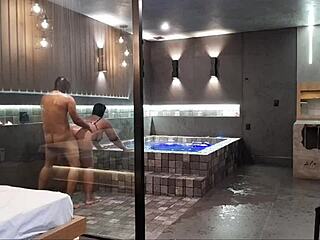 i took my friend to a luxury hotel and she loved the anal sex