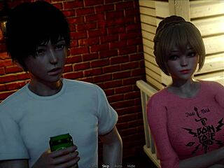 my bully turned lover shows off big blonde tits in wild scene