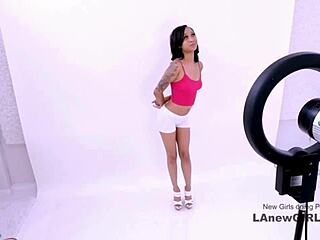 Tiny Brunette Model Gets Fucked In A Modeling Audition