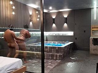 i took my friend to a luxury hotel and she loved the anal sex