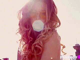 Petite blonde milf strips and dances solo outdoors! 😍