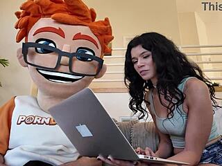 black-haired harley haze plays with toys