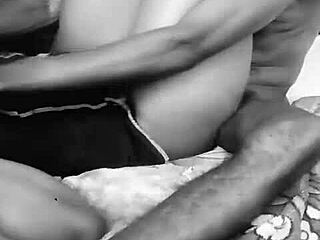 African mature woman gets pounded by monster cock in hardcore session.