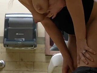 she whispers, 'my pussy's leaking in this public restroom.'