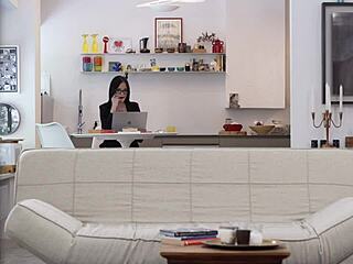 rebecca costa takes on a rough threesome with intense anal action