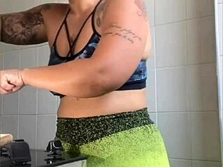 Married woman fakes cooking videos to flash her swollen pussy online