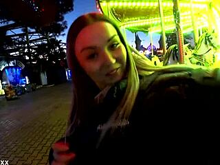 Blowjob In Amusement Park Then Quick Standing Fuck Back Home