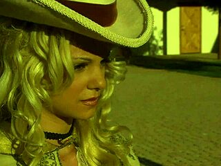 brooke ballentyne keeps riding chaps on while taking deep creampie action