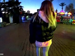 Blowjob In Amusement Park Then Quick Standing Fuck Back Home