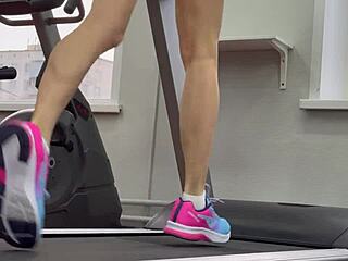 Another sweaty workout day at the gym with her