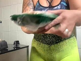 Married woman fakes cooking videos to flash her swollen pussy online