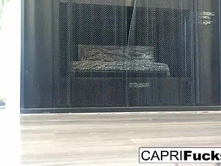 Capri masturbates her pussy in high heels.