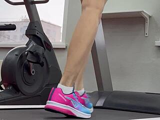 Another sweaty workout day at the gym with her