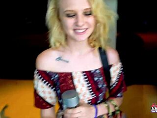 Petite Blonde Cutie Bonnie Wolf Masturbates and Sucks Hard!