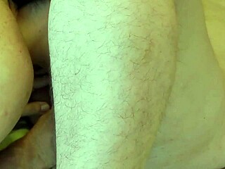 Mature woman gets hairy pussy licked to orgasm.