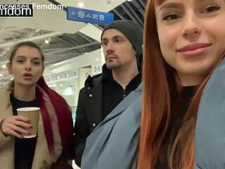 Public Humiliation Spitting by Petite Femdom Princesses