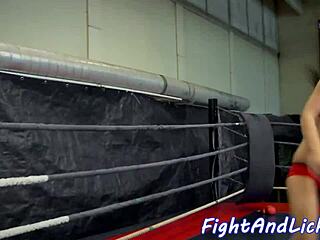 lesbian babe gets orally pleased during wild wrestling! 🔥