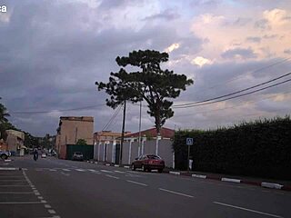 New ebony recruit bends over for doggy.